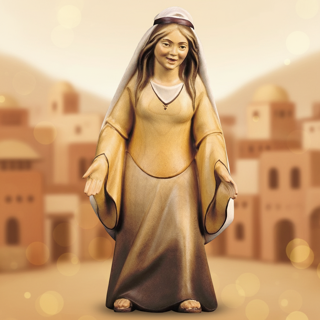 Enhanced Landlady with Nativity Town Background