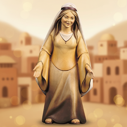 Enhanced Landlady with Nativity Town Background