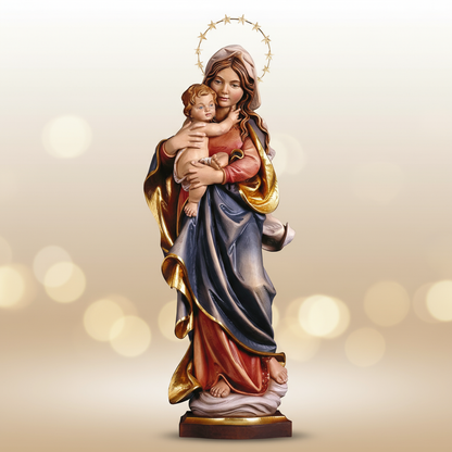 Enhanced Madonna & Child with Brass Halo