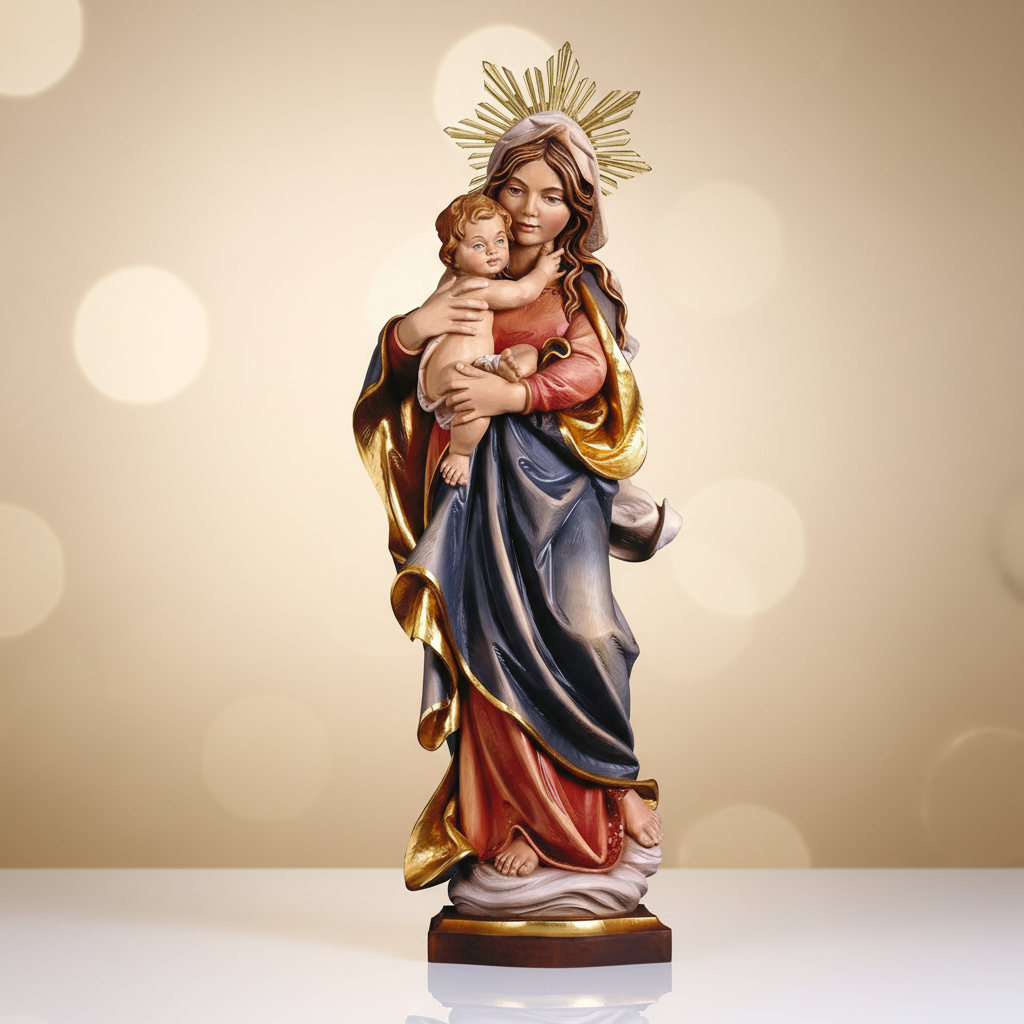 Enhanced Madonna & Child with Halo