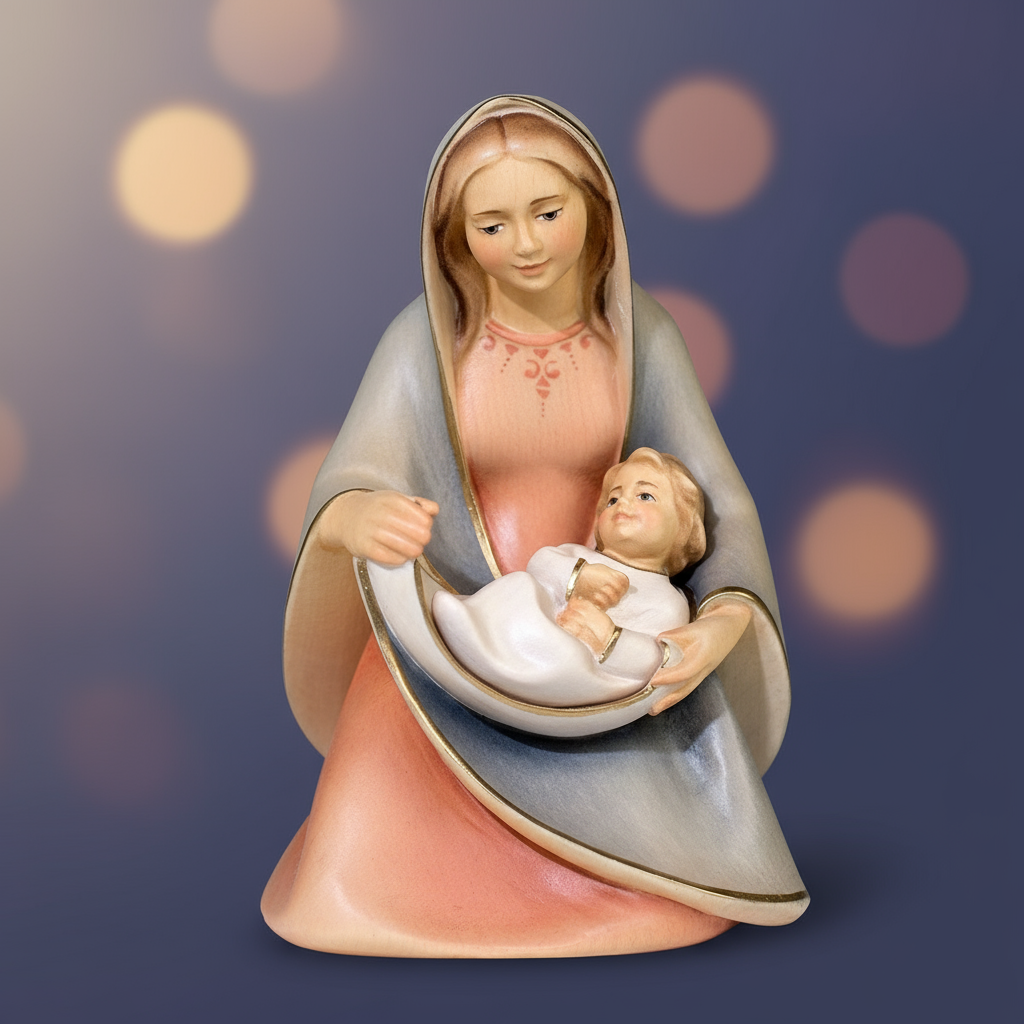 Enhanced Modern Madonna & Child Figure