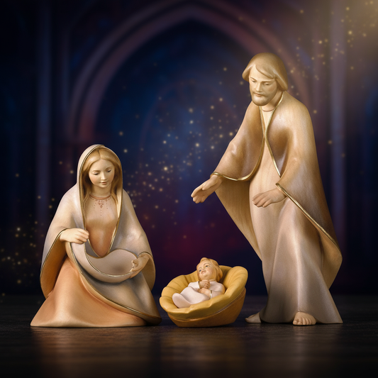 Enhanced Modern Nativity with Darker Background