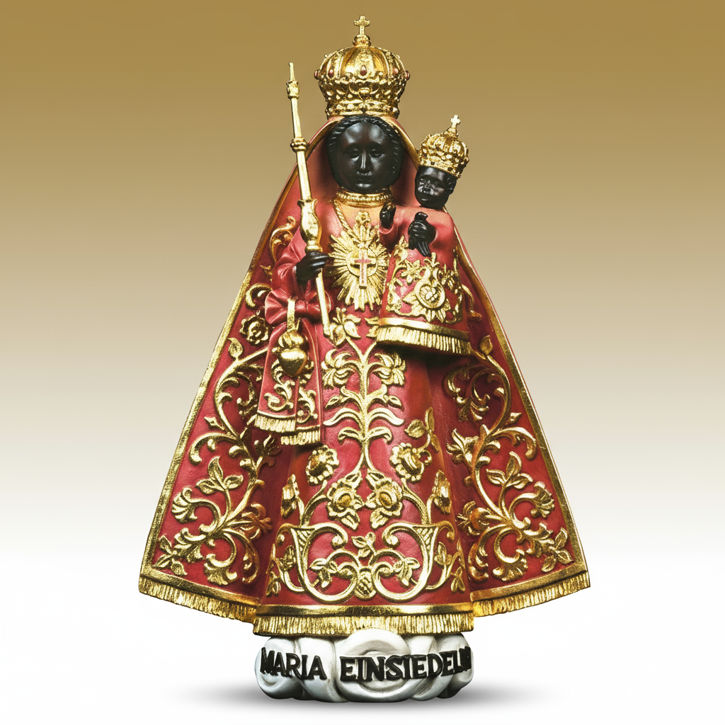 Enhanced Our Lady of Einsiedeln with clean background