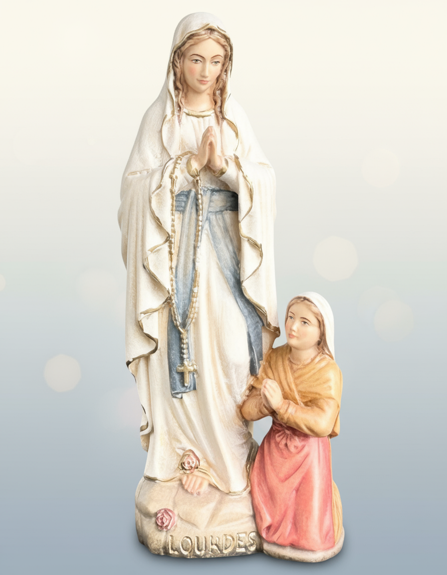 Enhanced Our Lady of Lourdes & St. Bernadette - Matching Original
