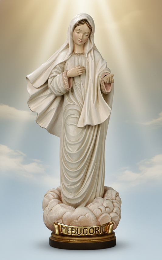 Enhanced Our Lady of Medjugorje Statue