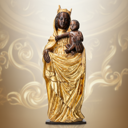 Enhanced Our Lady of Pilar & Child Statue