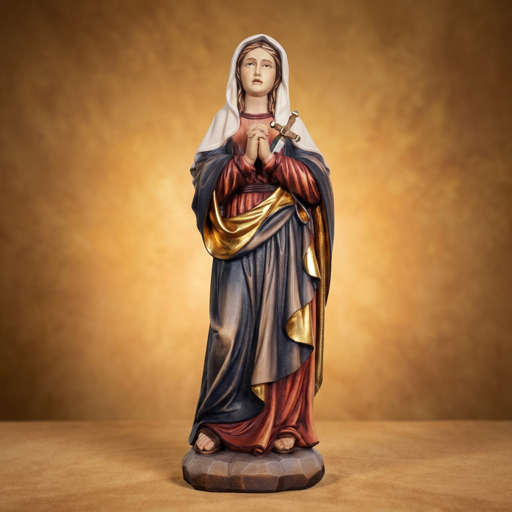 Enhanced Our Lady of Sorrows statue