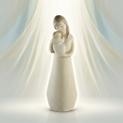 Enhanced Our Lady with Child Statue