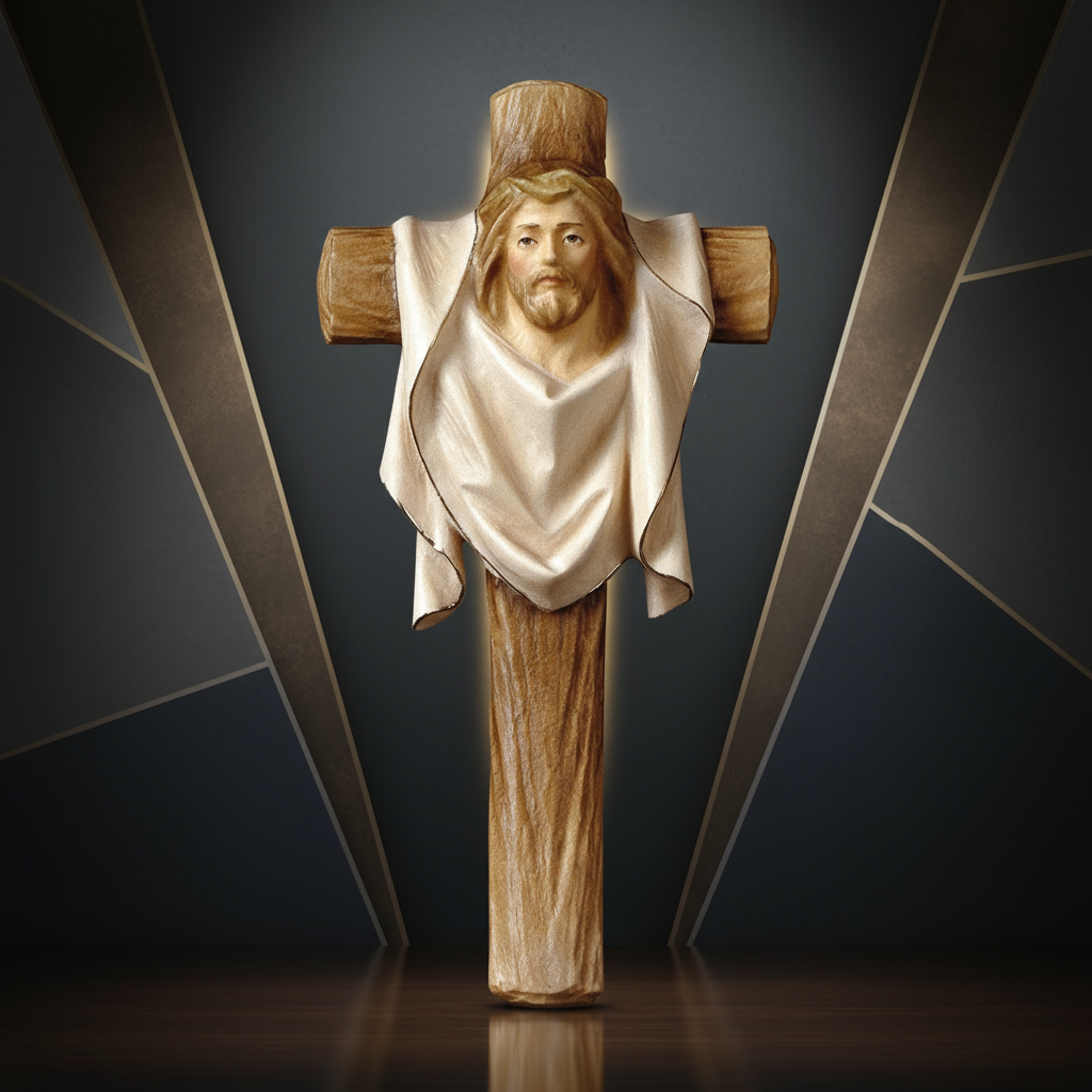 Enhanced Passion Cross with Stylized Background