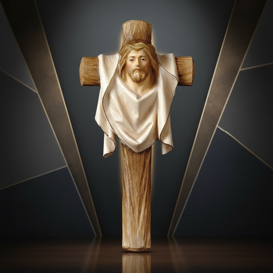 Enhanced Passion Cross with Stylized Background