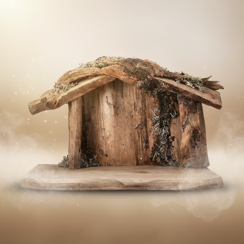 Enhanced Root Rustic Nativity Stable