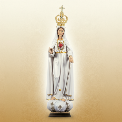 Enhanced Sacred Heart of Mary Statue with Background