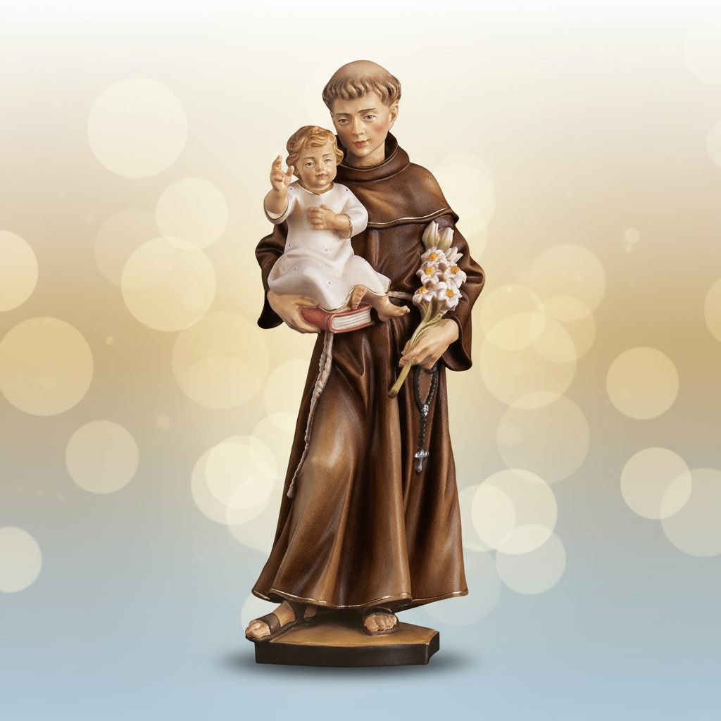 Enhanced Saint Anthony of Padua Statue