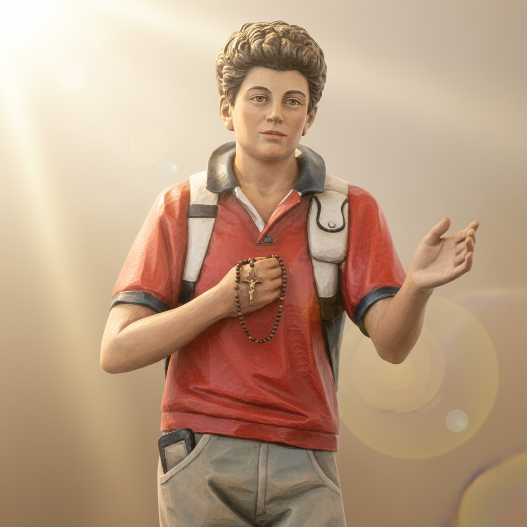 Enhanced Saint Carlo Acutis Statue - No Pedestal