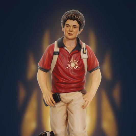 Enhanced Saint Carlo Acutis with Dog