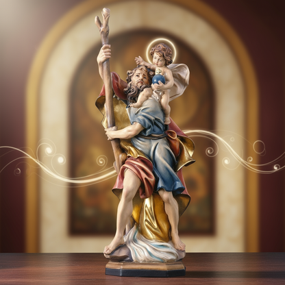 Enhanced Saint Christopher Statue