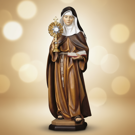 Enhanced Saint Clare of Assisi Statue