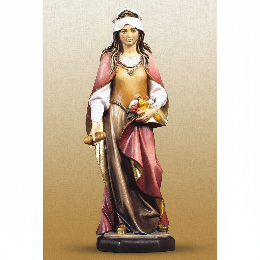 Enhanced Saint Elizabeth of Hungary Statue