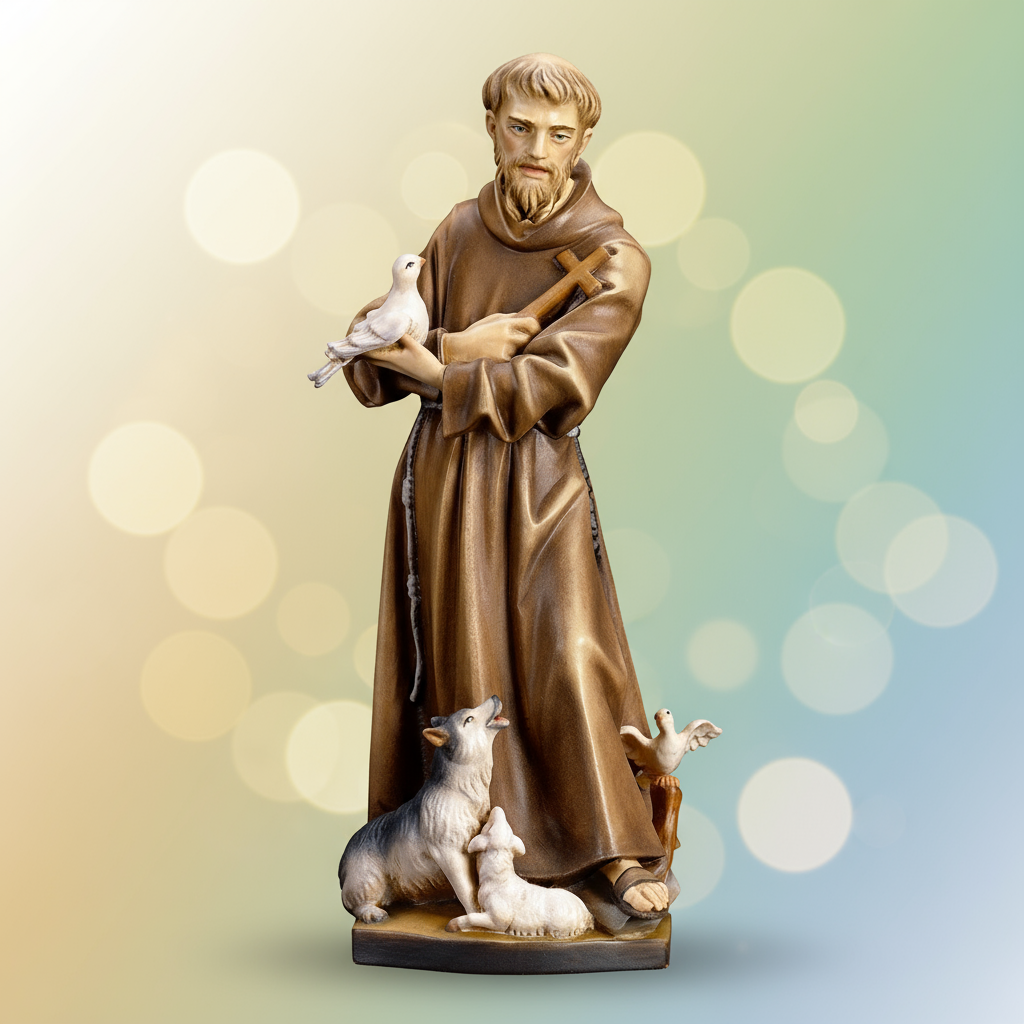 Enhanced Saint Francis of Assisi Statue