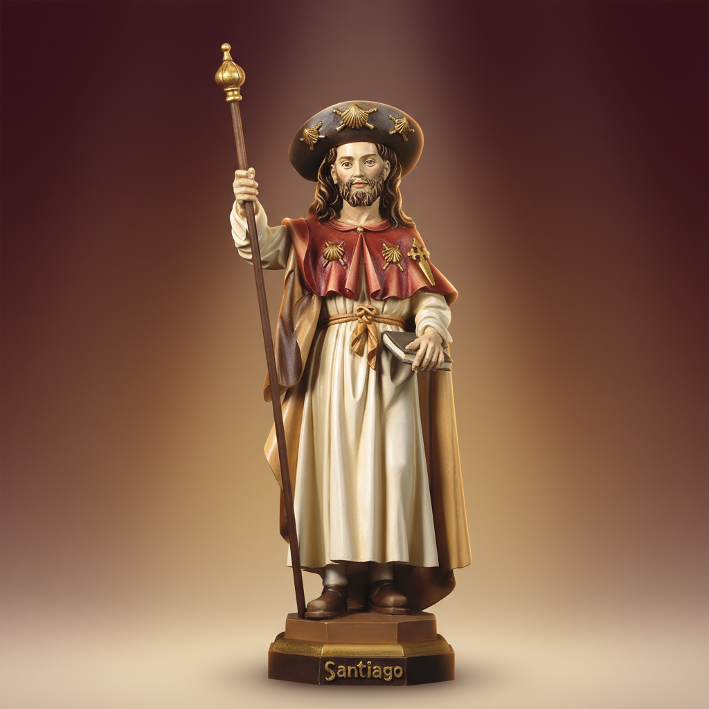 Enhanced Saint James the Pilgrim Statue