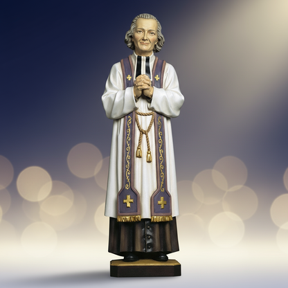 Enhanced Saint John Vianney Statue