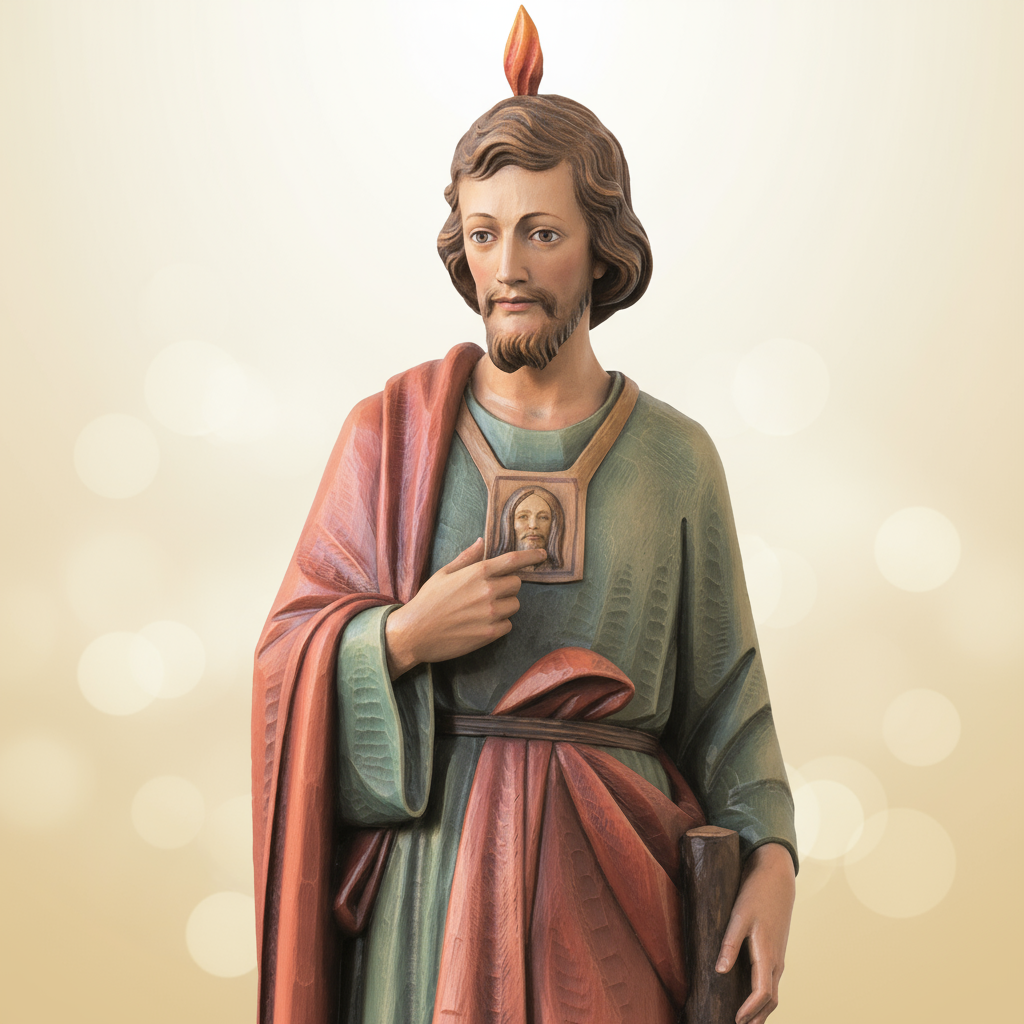 Enhanced Saint Jude with Flame