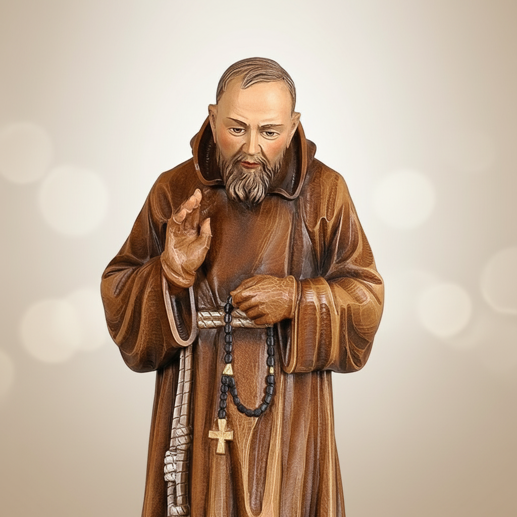 Enhanced Saint Padre Pio Statue