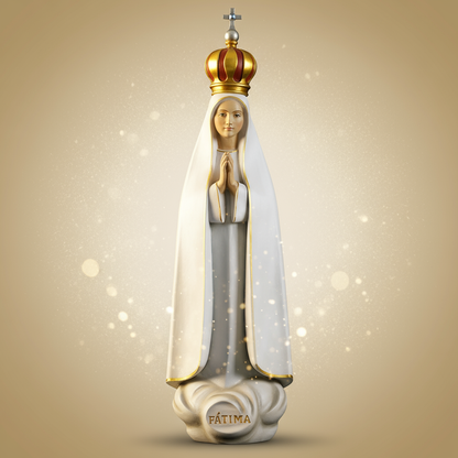 Enhanced Stylized Our Lady of Fatima Statue with Background