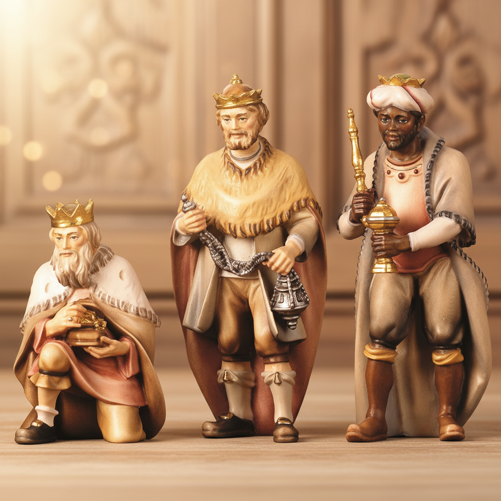 Enhanced Three Kings with Stylized Background