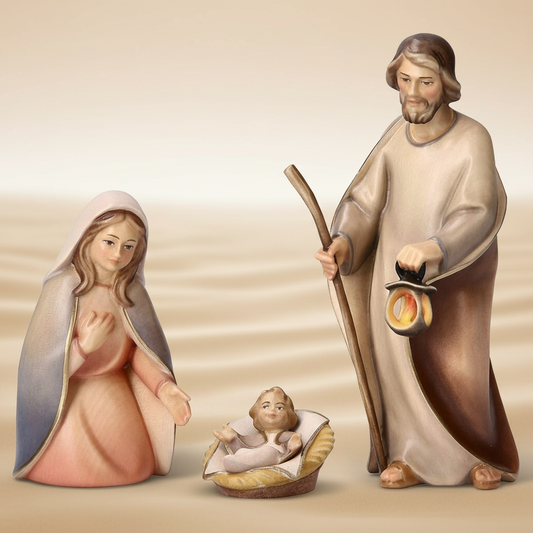 Holy Family Nativity - Beige Field Background