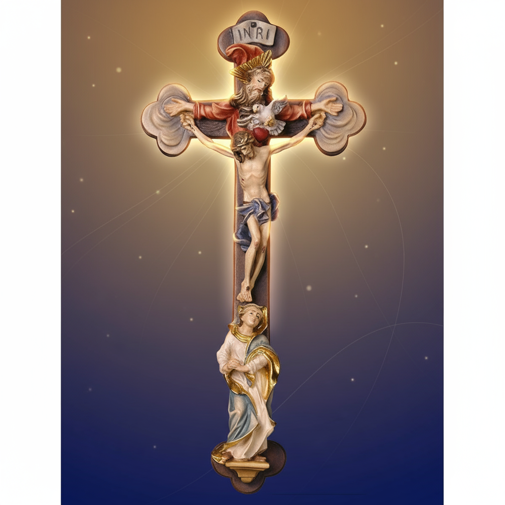 Holy Trinity Crucifix - Simple Elegant Background