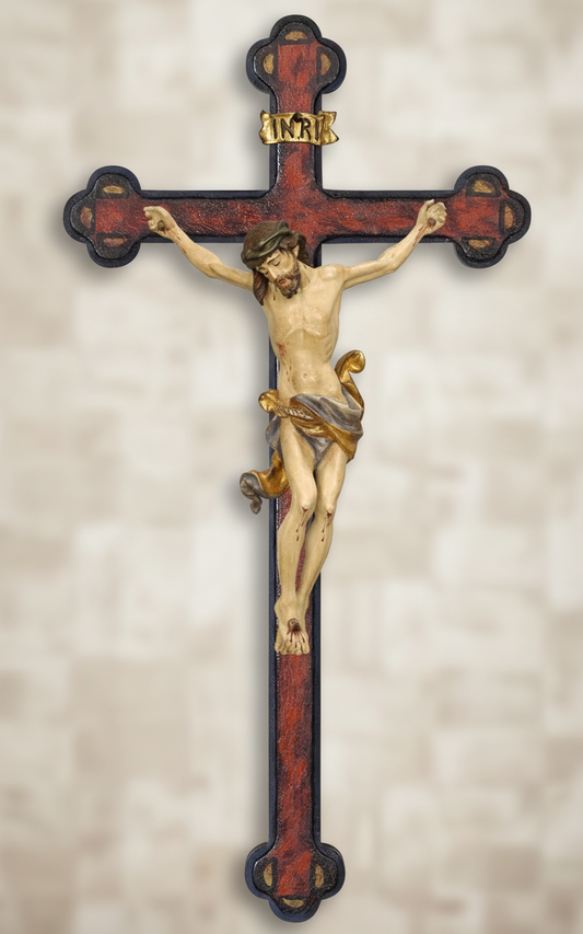 Leonardo Baroque Antique Gold Crucifix - Background Stylized