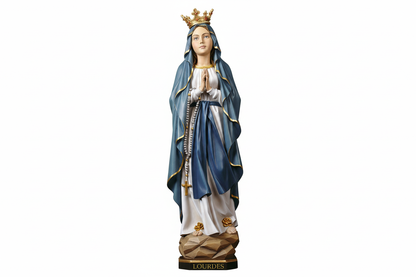 Our Lady of Lourdes statue with blue cape - secondary image