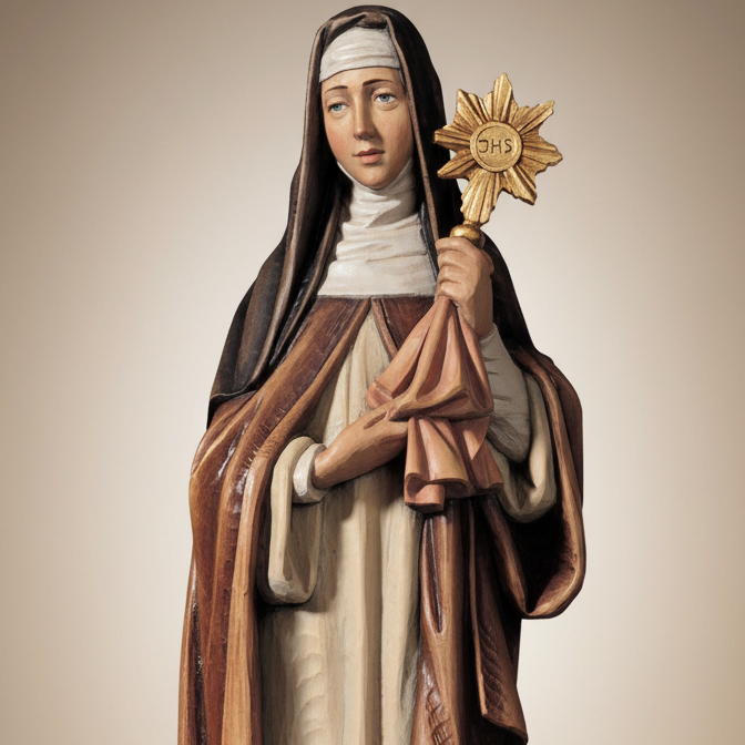 Saint Clare of Assisi Statue - Adjusted Colors