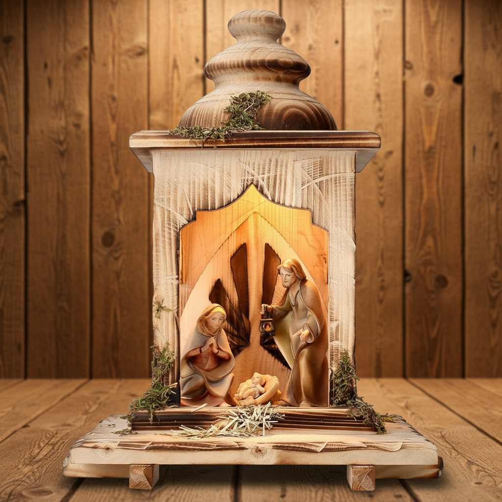 Saviour Nativity with Rustic Wooden Background