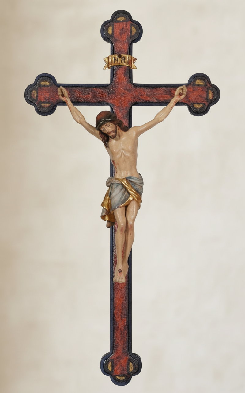 Siena Baroque Antique Gold Crucifix - Background Stylized