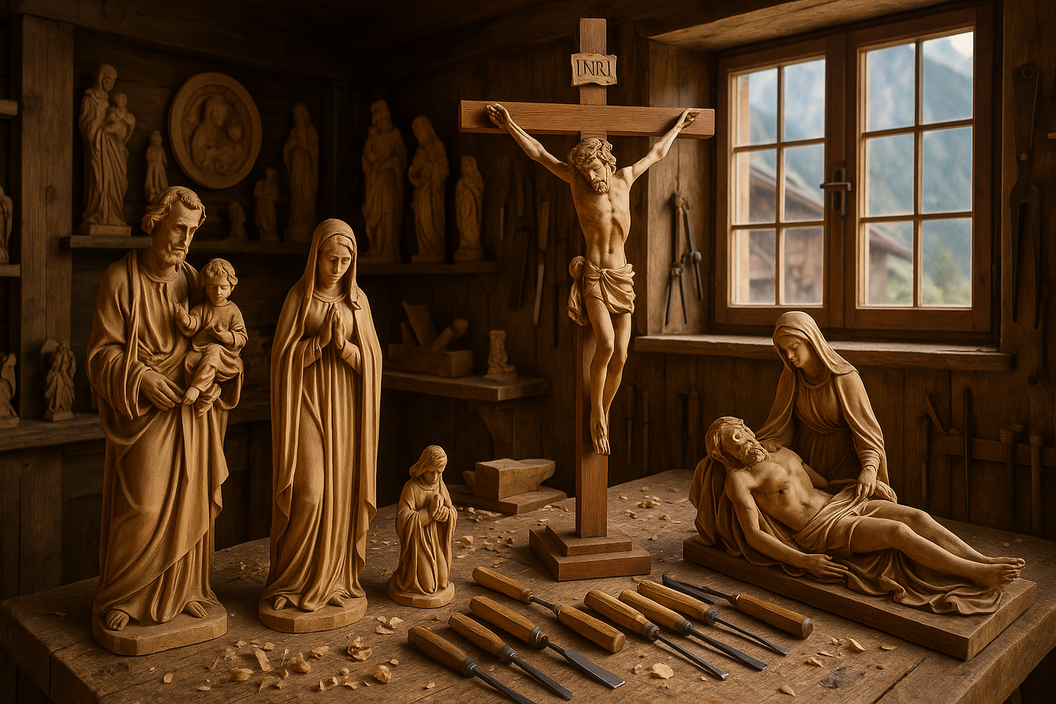 Val Gardena Religious Wood Carvings