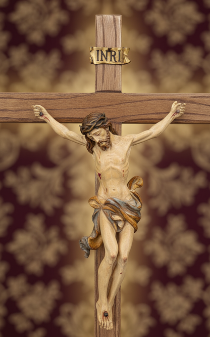 Zoomed Leonardo Processional Crucifix Detail