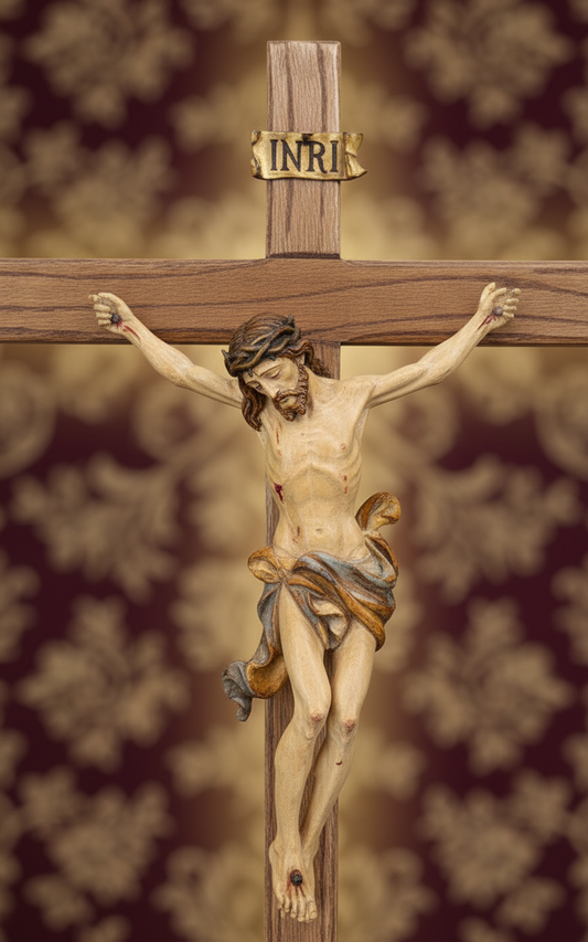 Zoomed Leonardo Processional Crucifix Detail